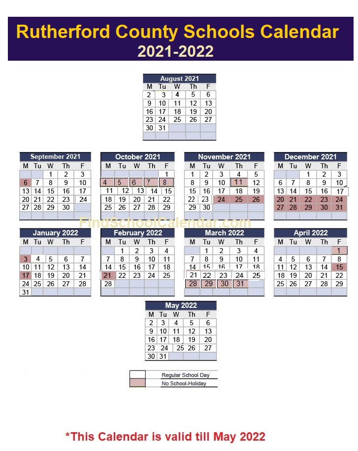 Rutherford County Tn School Calendar 2021-2022