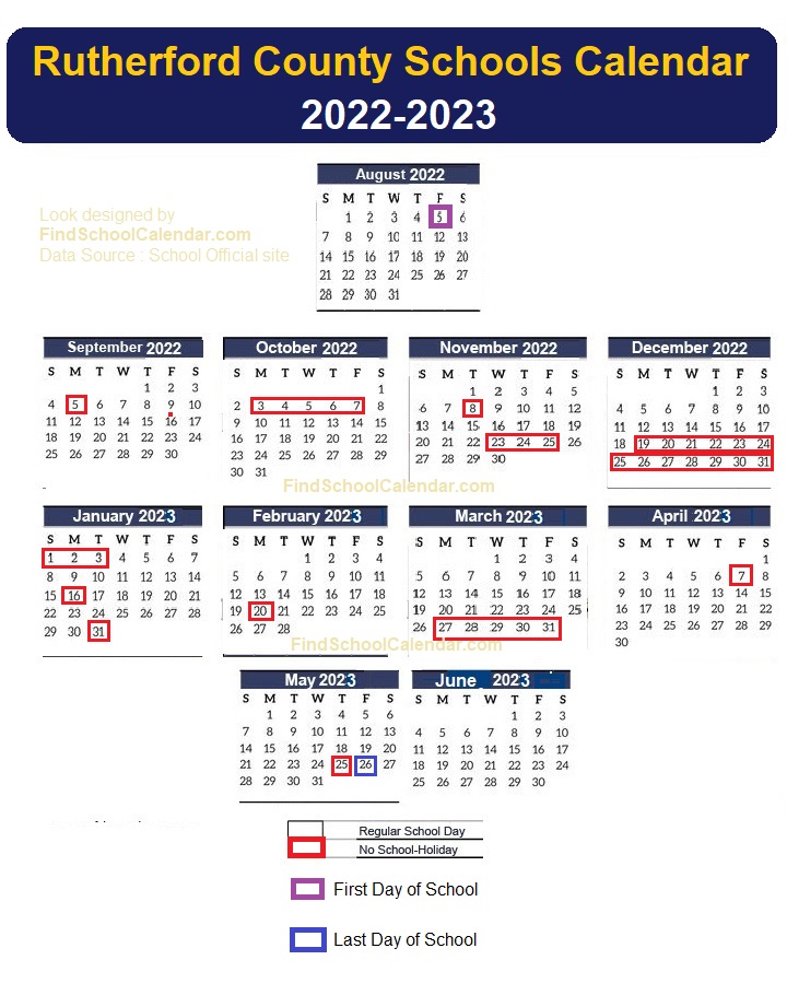 Rutherford County Tn School Calendar 2022-2023