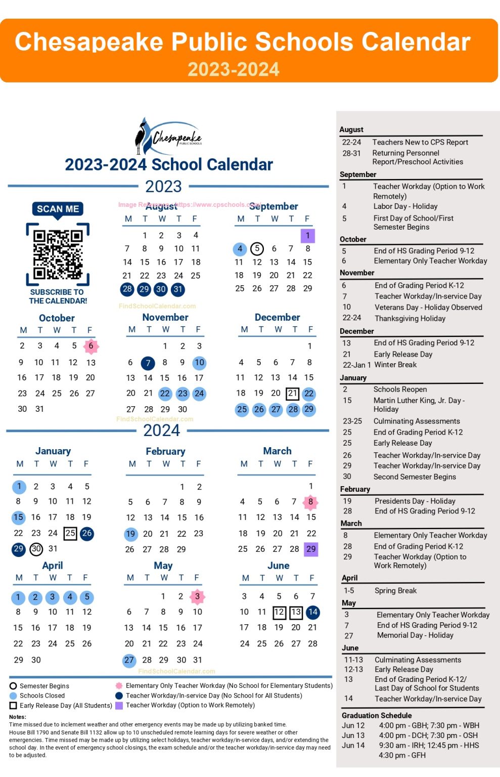 Chesapeake Public Schools Calendar 20232024 List of Holidays
