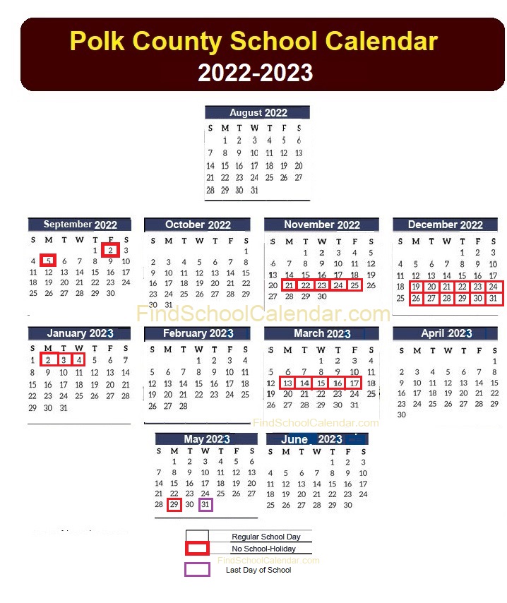 Polk County Schools Calendar 22-23